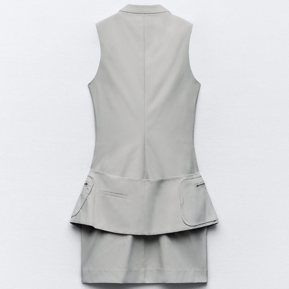 Zara Dress Belted Short Dress With Pockets - Picture 3 of 4